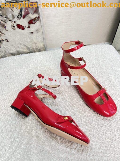 Replica Dior Aime Ballet Pump Red Patent Calfskin KCB805 4