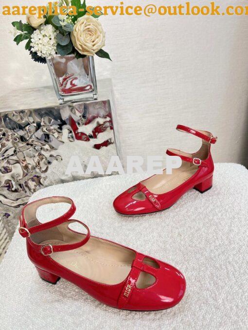 Replica Dior Aime Ballet Pump Red Patent Calfskin KCB805 6