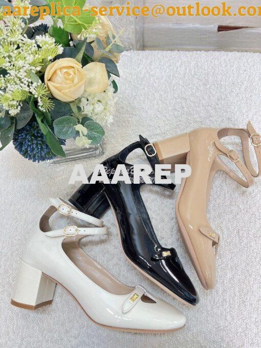 Replica Dior Aime Ballet Pump White Patent Calfskin KCB805