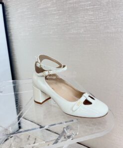 Replica Dior Aime Ballet Pump White Patent Calfskin KCB805 2