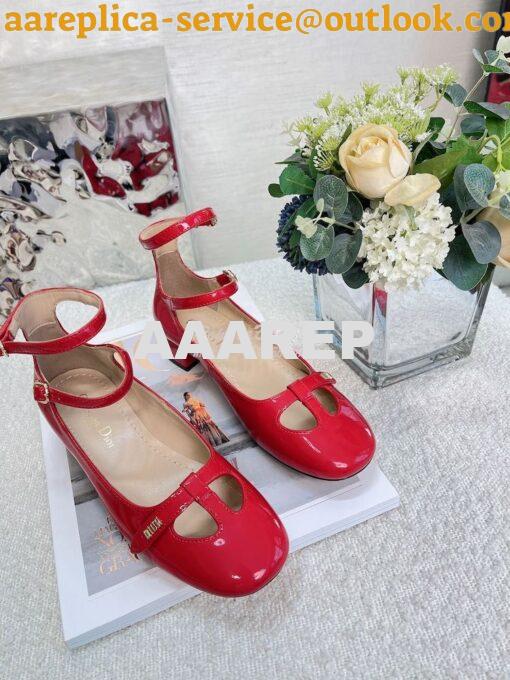 Replica Dior Aime Ballet Pump Red Patent Calfskin KCB805 7