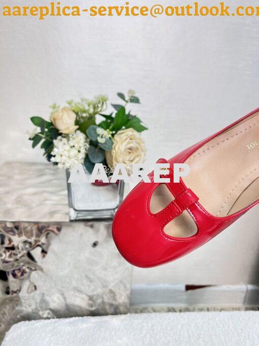 Replica Dior Aime Ballet Pump Red Patent Calfskin KCB805 8