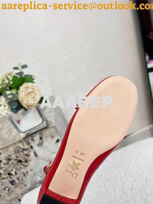 Replica Dior Aime Ballet Pump Red Patent Calfskin KCB805 10