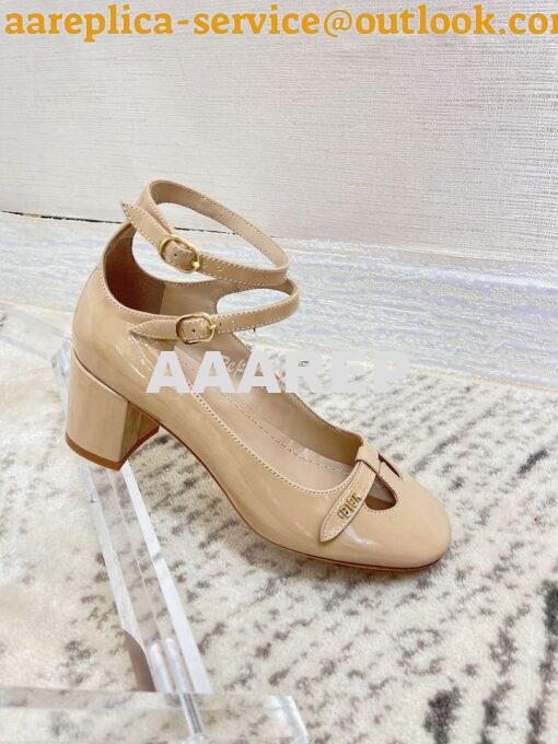 Replica Dior Aime Ballet Pump Nude Patent Calfskin KCB805 3