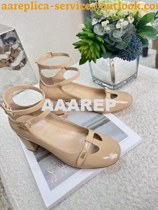 Replica Dior Aime Ballet Pump Nude Patent Calfskin KCB805 6