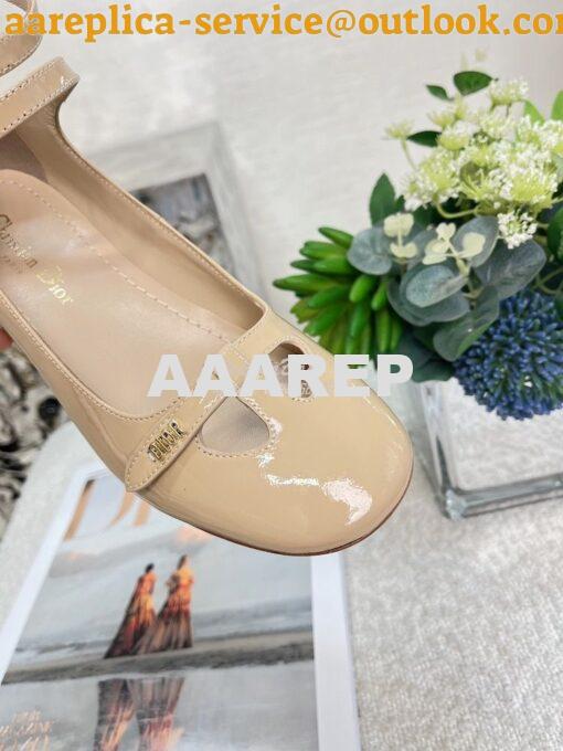 Replica Dior Aime Ballet Pump Nude Patent Calfskin KCB805 7