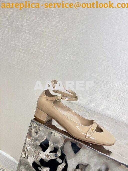 Replica Dior Aime Ballet Pump Nude Patent Calfskin KCB805 9