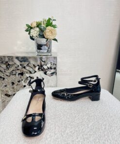 Replica Dior Aime Ballet Pump Black Patent Calfskin KCB805 2