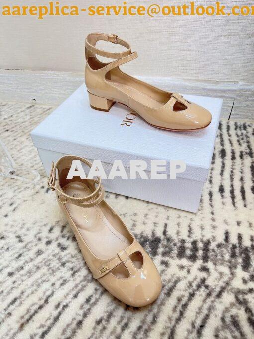 Replica Dior Aime Ballet Pump Nude Patent Calfskin KCB805 11