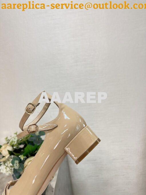 Replica Dior Aime Ballet Pump Nude Patent Calfskin KCB805 13