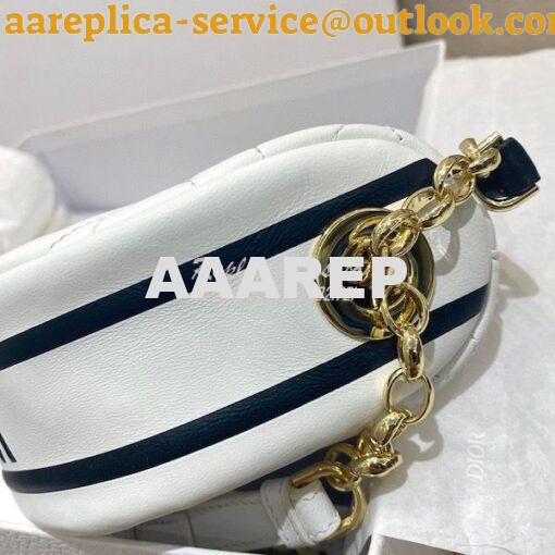 Replica Small Dior Vibe Hobo Bag White Cannage Lambskin M7200 4