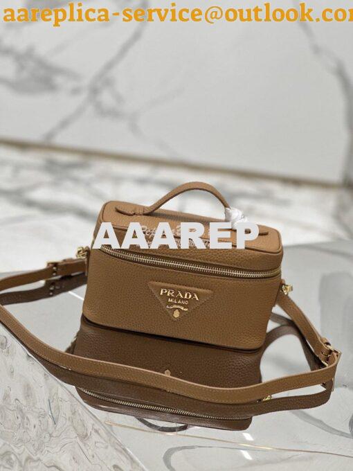 Replica Prada Leather mini-bag 1BH202 Caramel