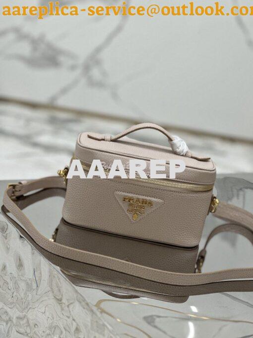 Replica Prada Leather mini-bag 1BH202 Sand Beige