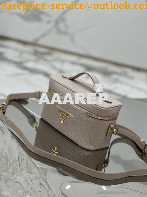 Replica Prada Leather mini-bag 1BH202 Sand Beige 2