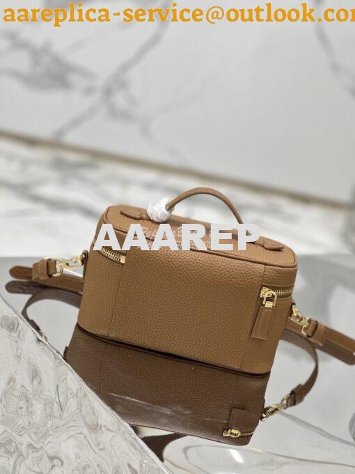 Replica Prada Leather mini-bag 1BH202 Caramel 10