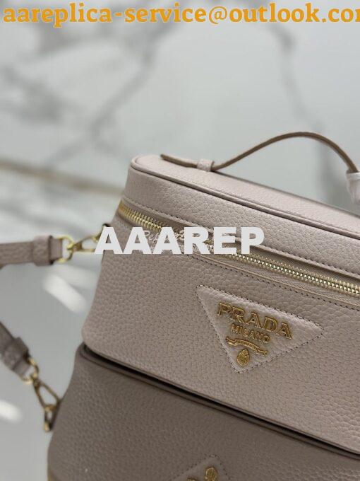 Replica Prada Leather mini-bag 1BH202 Sand Beige 5