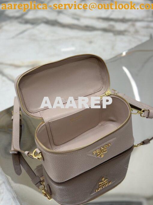 Replica Prada Leather mini-bag 1BH202 Sand Beige 9