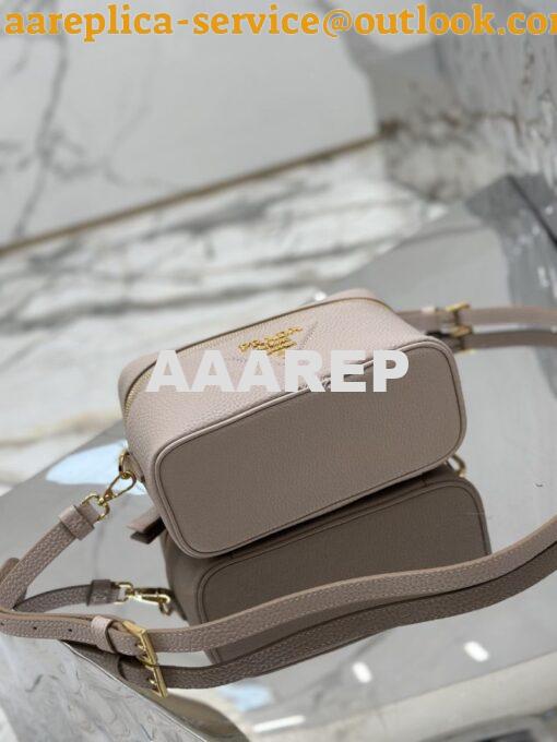 Replica Prada Leather mini-bag 1BH202 Sand Beige 11