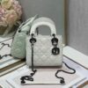 Replica Dior Medium Lady Dior Steel Grey Lambskin Cannage with Rutheni 11