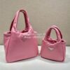 Replica Prada Satin Mini Hobo Bag with Artificial Crystals 1NE515 Gree 10