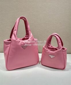 Replica Prada Medium padded Prada Soft pink nappa leather bag 1BG413