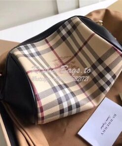 Replica Burberry Haymarket Check Mini Blaze black Crossbody Bag 388607 2