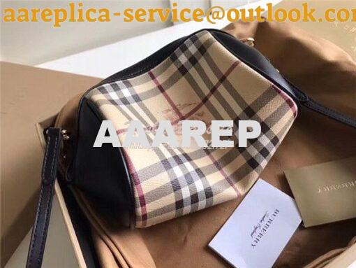 Replica Burberry Haymarket Check Mini Blaze black Crossbody Bag 388607 2