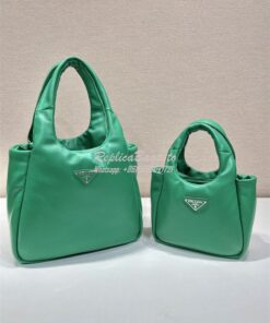 Replica Prada Medium padded Prada Soft green nappa leather bag 1BG413