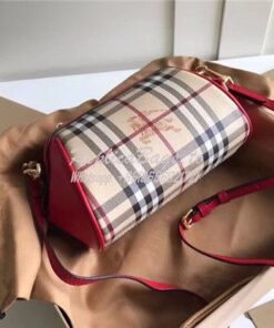 Replica Burberry Haymarket Check Mini Blaze red Crossbody Bag 38860711