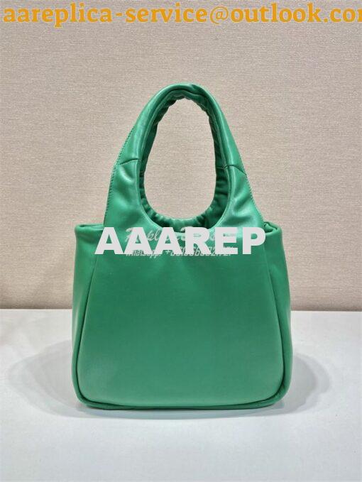 Replica Prada Medium padded Prada Soft green nappa leather bag 1BG413 5