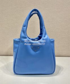 Replica Prada Medium padded Prada Soft blue nappa leather bag 1BG413 2