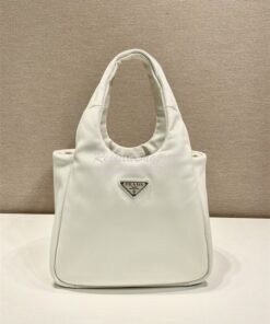 Replica Prada Medium padded Prada Soft white nappa leather bag 1BG413 2