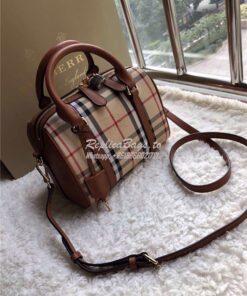 Replica Burberry The Small Alchester In Horseferry bowling bag brown 2