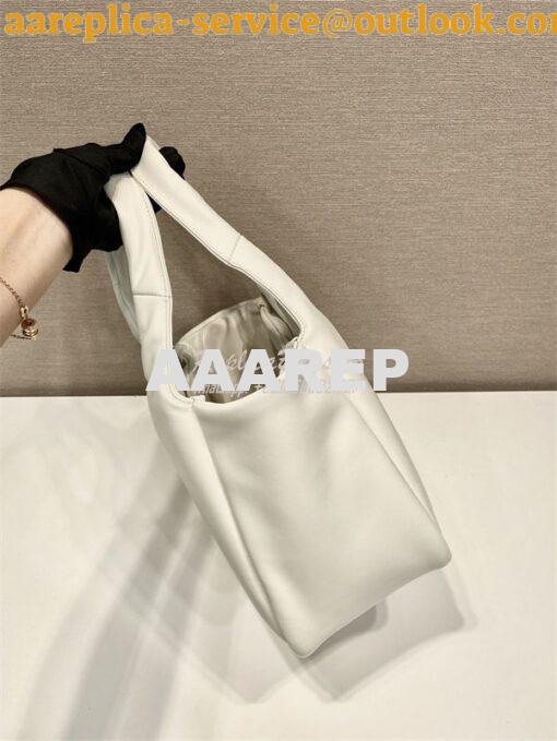 Replica Prada Medium padded Prada Soft white nappa leather bag 1BG413 6