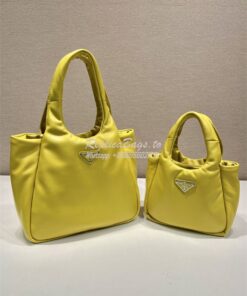 Replica Prada Medium padded Prada Soft yellow nappa leather bag 1BG413