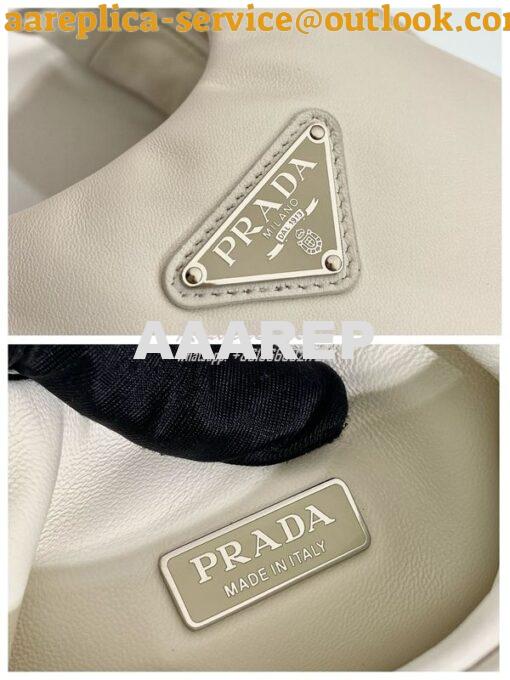 Replica Prada Medium padded Prada Soft white nappa leather bag 1BG413 9