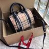 Replica Burberry Small blue Canvas Check Messenger Bag 40202461 11