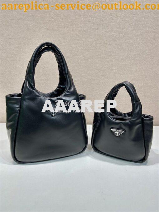 Replica Prada Medium padded Prada Soft black nappa leather bag 1BG413