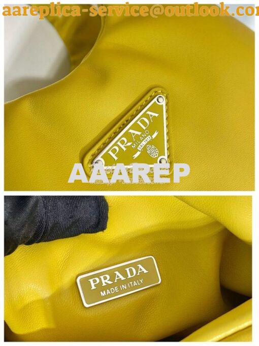 Replica Prada Medium padded Prada Soft yellow nappa leather bag 1BG413 10