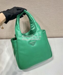 Replica Prada Small padded Prada Soft green nappa-leather bag 1BA359 2