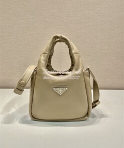 Replica Prada Small padded Prada Soft beige nappa-leather bag 1BA359