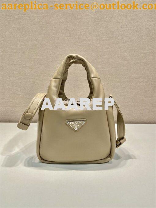 Replica Prada Small padded Prada Soft beige nappa-leather bag 1BA359