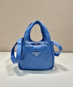 Replica Prada Small padded Prada Soft blue nappa-leather bag 1BA359