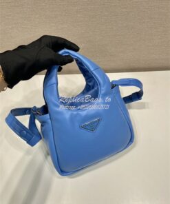 Replica Prada Small padded Prada Soft blue nappa-leather bag 1BA359 2