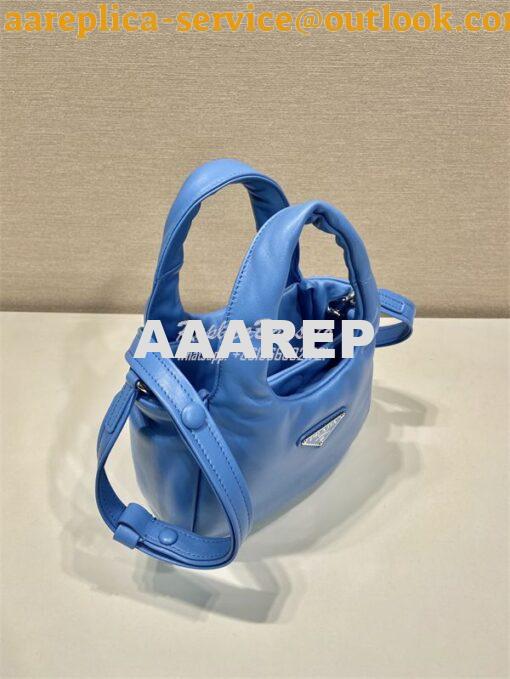 Replica Prada Small padded Prada Soft blue nappa-leather bag 1BA359 3