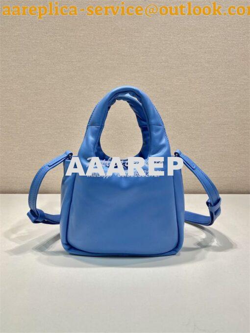 Replica Prada Small padded Prada Soft blue nappa-leather bag 1BA359 4