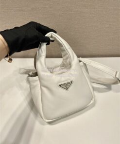 Replica Prada Small padded Prada Soft white nappa-leather bag 1BA359 2