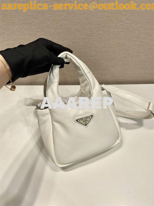 Replica Prada Small padded Prada Soft white nappa-leather bag 1BA359 2