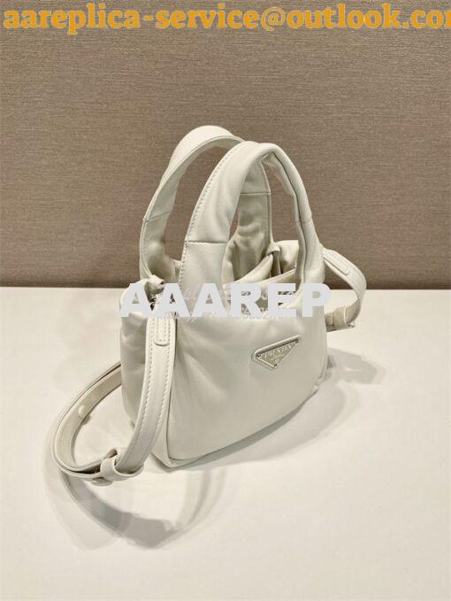 Replica Prada Small padded Prada Soft white nappa-leather bag 1BA359 3