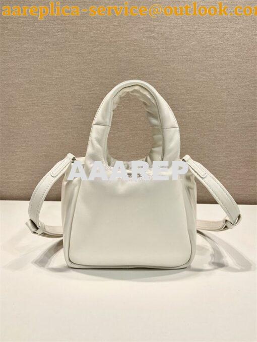 Replica Prada Small padded Prada Soft white nappa-leather bag 1BA359 4